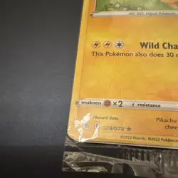 Pikachu Pokemon GO Promo Holo Pokemon TCG Card 028/078 2022 SEALED - Image 5