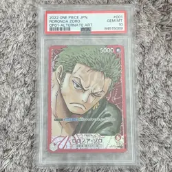 PSA 10 Roronoa Zoro Parallel OP01-001 L Romance Dawn One Piece Card Japanese F/S - Image 1