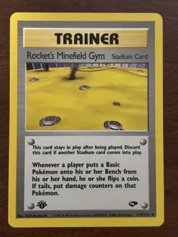 Pokemon TCG Rocket’s Minefield Gym 1st Edition Gym Challenge 119/132 Uncommon LP - Image 1