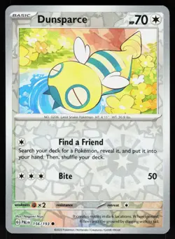 Dunsparce 156/193 Common Paldea Evolved Pokemon Reverse Holo NM - Image 1
