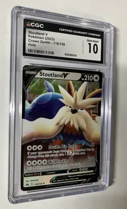 Pokemon Stoutland V 116/159 2023 Crown Zenith CGC Gem Mint 10 Graded Slab - Image 2
