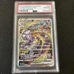 The Pokemon Company 2022 VSTAR Universe Mewtwo VSTAR 221/172 SAR Holo PSA 10 - Image 1