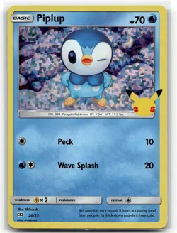 Piplup 020/025 Promo McDonald's 25th Anniversary Promos Pokemon Holo NM/M - Image 1