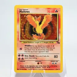 Pokemon TCG - Moltres 12/62 Fossil Holo Rare WOTC - EXC - Image 2