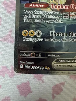 Pokemon TCG Miraidon ex 244/198 SV01 Full Art Holo SIR 220 HP EN - Image 4