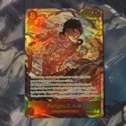 Portgas D Ace SEC OP16-118 The Time Of Battle English One Piece CCG Alt Art - Image 1