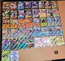 Awesome 42 Pokemon Card Lot ex, Full Art ex, Full Art V TCG CCG - Image 1