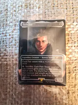Zack Fair promotional card MTG Magic Gathering, Final Fantasy VII Rebirth promo - Image 1