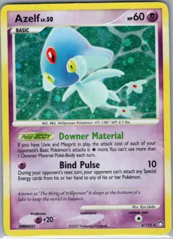 Azelf 4/123 Holo Mysterious Treasures - Pokemon Card - LP - Image 1