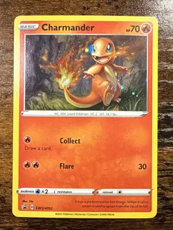 Charmander SWSH092 Cosmo Holo Pokemon Tcg Sword & Shield Black Star Promo - Image 1