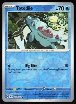 Totodile 039/162 Common Temporal Forces Pokemon Reverse Holo NM - Image 1