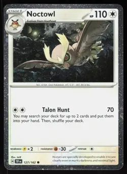 Noctowl - 127 (Cosmos Holo) 127/162 Holo Promo Scarlet & Violet Promo Pokemon NM - Image 1