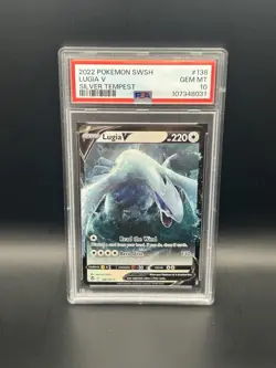 Pokemon TCG Lugia v Star Silver Tempest Holo Ultra Rare Card PSA10139/195 - Image 1