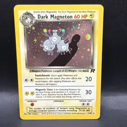 Dark Magneton 11/82 Pokemon TCG Team Rocket Holo Rare Swirl - Image 1