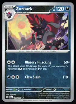 Zoroark 032/064 Rare Shrouded Fable Pokemon Reverse Holo NM - Image 1