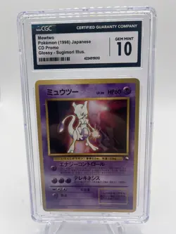 CGC Gem Mint 10 1998 Pokemon CD Promo Mewtwo Japanese - Image 1
