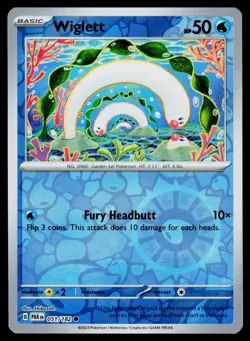 Wiglett 051/182 Common Paradox Rift Pokemon Reverse Holo NM - Image 1