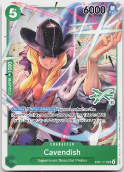 Cavendish (Zoro Deck) EB01-012 Learn Together Deck Set One Piece - Image 1