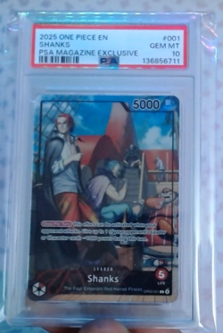 Shanks (2025 PSA Magazine Promo) OP09-001 One Piece Promo Card & Magazine - Image 1
