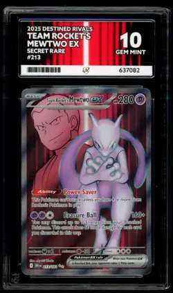 Team Rocket's Mewtwo 213/182 Destined Rivals ACE 10 Pokemon Card - Image 1