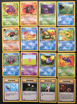 Complete 1st Edition COMMON cards Pokemon FOSSIL Set WOTC Vintage - Image 1