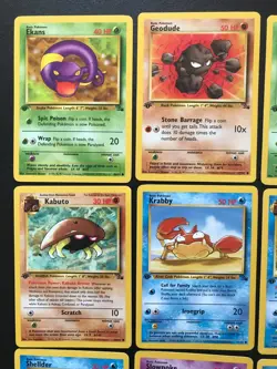 Complete 1st Edition COMMON cards Pokemon FOSSIL Set WOTC Vintage - Image 2
