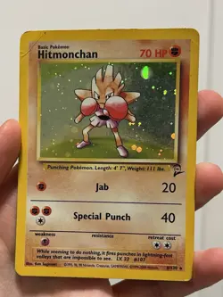 Hitmonchan - 8/130 - Pokemon Base Set 2 Holo Rare Card HP - Image 1