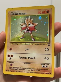 Hitmonchan - 8/130 - Pokemon Base Set 2 Holo Rare Card HP - Image 2