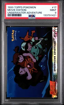 1999 TOPPS POKEMON THE MOVIE EDT UNDERWATER ADVENTURE #17 MOVIE EDITION PSA 9 - Image 1