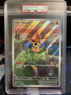 2025 Pokemon TCG Illustration Collection SVP EN Victini Jumbo Promo 208 PSA 9! - Image 1
