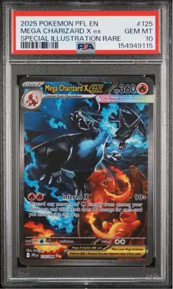 2025 Pokemon PFL Mega Charizard X Ex Special Illustration Rare #125 - Image 1