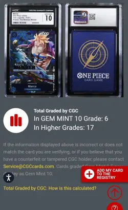 ✨2024 One Piece Promo Marco - OP08 Pre-Release Winner P-071 CGC / PSA 10✨ - Image 4