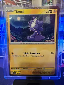 Toxel SVP 119 Scarlet & Violet Black Star Promo Cosmos Holo Pokemon Card NM - Image 2