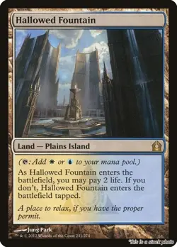 1x Hallowed Fountain Return to Ravnica Regular MTG Card Magic: The Gathering - Image 1