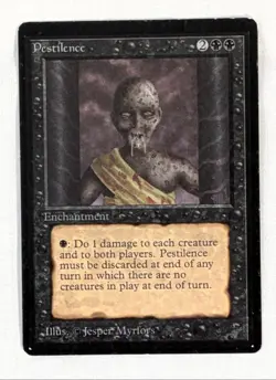 Beta PESTILENCE Magic the Gathering MTG Single NEAR MINT Very Lightly Played - Image 1