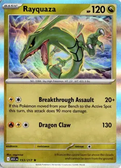 Rayquaza 153/217 ME: Ascended Heroes Pokemon Card TCG - Image 1