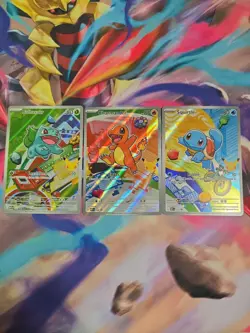 Pokemon First Partner Illustration Collection Series 1 Kanto Gen 1 Starters Set - Image 1