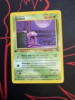 1st Edition Grimer Fossil Set 48/62 Pokemon TCG Card - Image 1