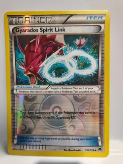Pokemon Gyarados Spirit Link Uncommon Reverse Holo Trainer 101/122 Breakpoint NM - Image 1