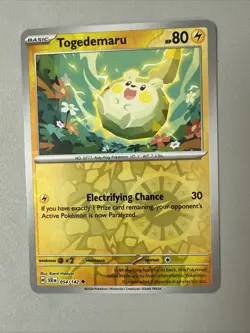 Pokemon TCG * SV Stellar Crown * 54/142 Togedemaru * REVERSE HOLO U * FRESH PK - Image 1