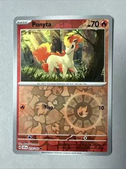 Pokemon TCG * SV Stellar Crown * 19/142 Ponyta * REVERSE HOLO COMMON * FRESH PK - Image 1