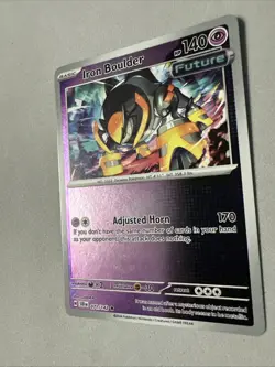 Pokemon TCG * SV Stellar Crown * 71/142 Iron Boulder * REVERSE HOLO RARE * NM - Image 2