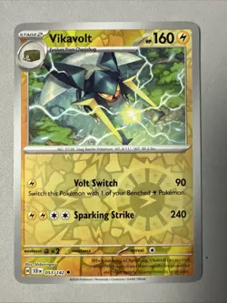 Pokemon TCG * SV Stellar Crown * 53/142 Vikavolt * REVERSE HOLO U * FRESH PK - Image 1
