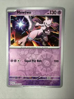 Pokemon TCG * SV Stellar Crown * 59/142 Mewtwo * REVERSE HOLO U * FRESH PK - Image 1