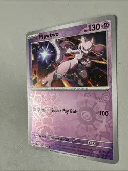 Pokemon TCG * SV Stellar Crown * 59/142 Mewtwo * REVERSE HOLO U * FRESH PK - Image 2