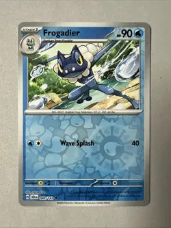 Pokemon TCG * SV Stellar Crown * 40/142 Frogadier * REVERSE HOLO U * FRESH PK - Image 1