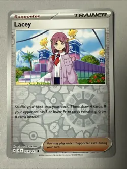 Pokemon TCG * SV Stellar Crown * 139/142 Lacey * REVERSE HOLO Uncomm * FRESH PK - Image 1