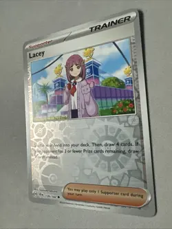 Pokemon TCG * SV Stellar Crown * 139/142 Lacey * REVERSE HOLO Uncomm * FRESH PK - Image 2