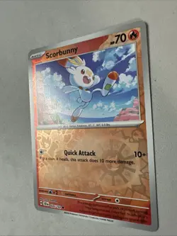 Pokemon TCG * SV Stellar Crown * 26/142 Scorbunny * REVERSE HOLO C * FRESH PK - Image 2