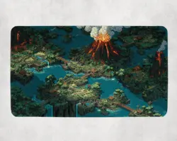 MTG Playmat | Retro Pixel Izzet Themed Playmat | Unofficial MTG Playmat - Image 1